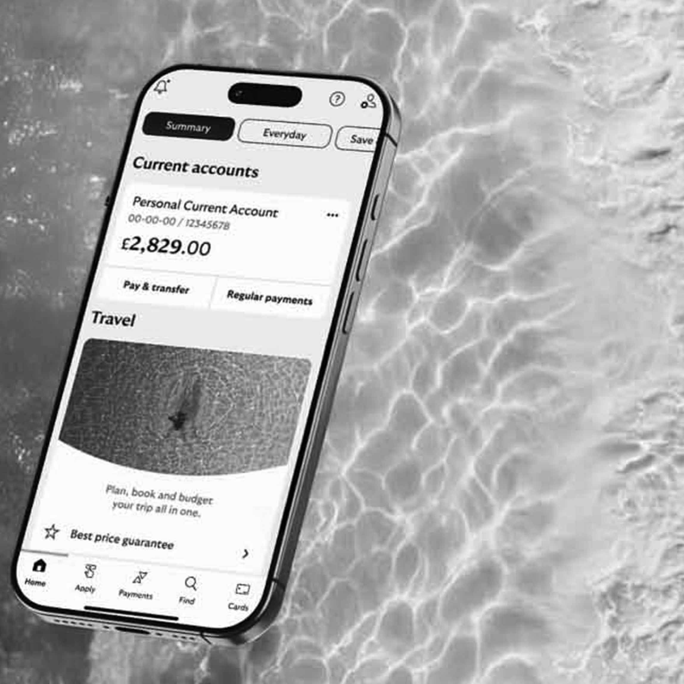 Ad for mobile banking app